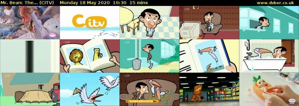 Mr. Bean: The... (CITV) Monday 18 May 2020 10:30 - 10:45