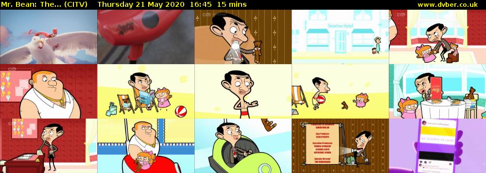 Mr. Bean: The... (CITV) Thursday 21 May 2020 16:45 - 17:00