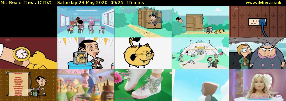 Mr. Bean: The... (CITV) Saturday 23 May 2020 09:25 - 09:40