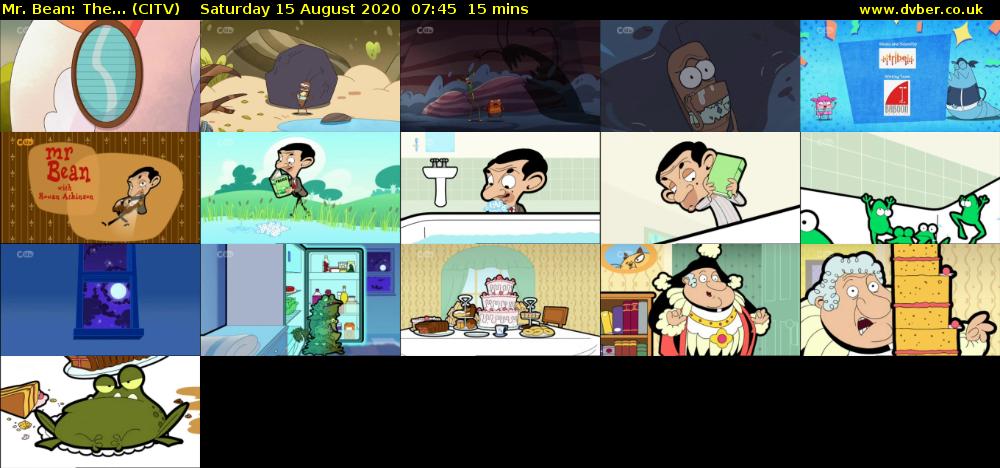Mr. Bean: The... (CITV) Saturday 15 August 2020 07:45 - 08:00