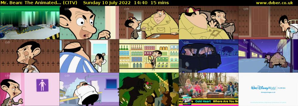 Mr. Bean: The Animated... (CITV) Sunday 10 July 2022 14:40 - 14:55