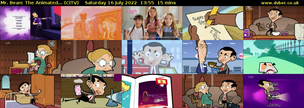 Mr. Bean: The Animated... (CITV) Saturday 16 July 2022 13:55 - 14:10