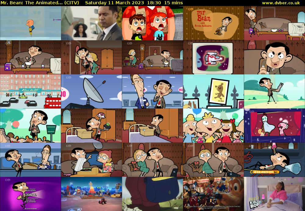 Mr. Bean: The Animated... (CITV) Saturday 11 March 2023 18:30 - 18:45