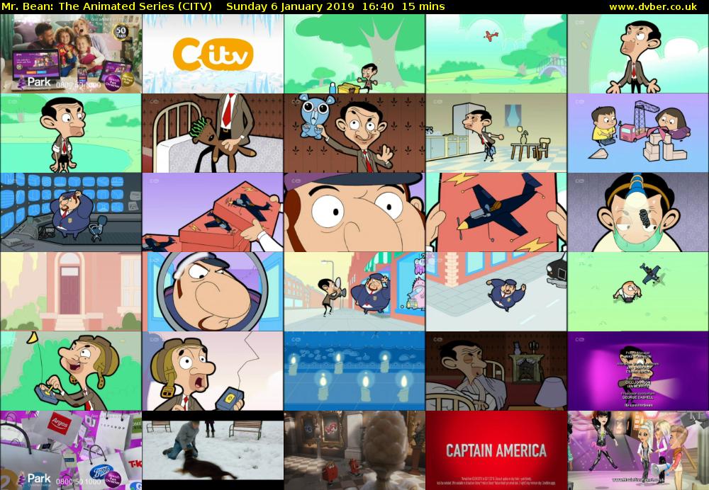 Mr. Bean: The Animated Series (CITV) Sunday 6 January 2019 16:40 - 16:55