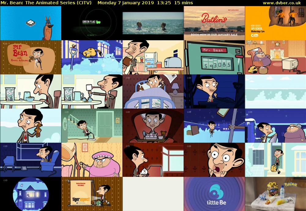 Mr. Bean: The Animated Series (CITV) Monday 7 January 2019 13:25 - 13:40