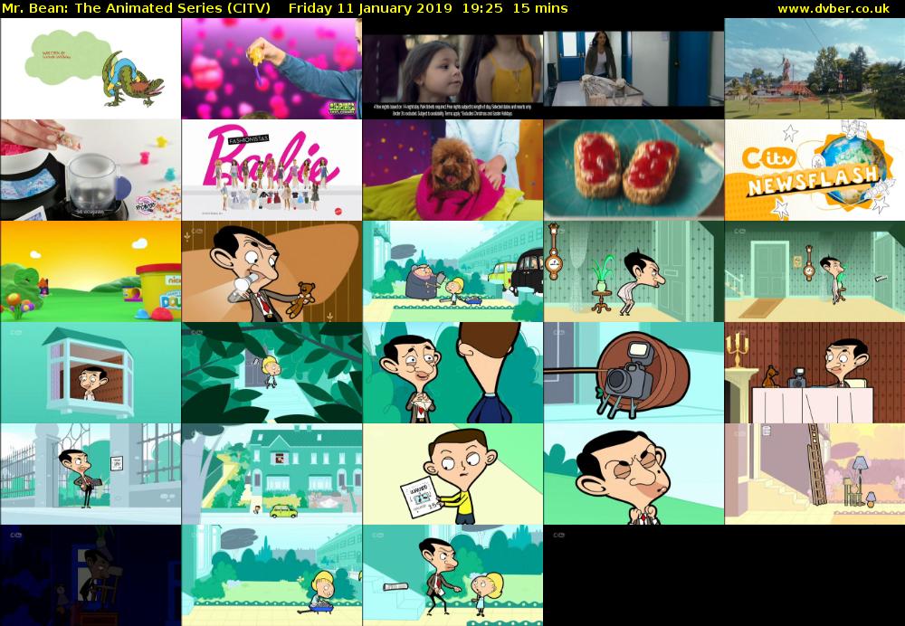 Mr. Bean: The Animated Series (CITV) Friday 11 January 2019 19:25 - 19:40