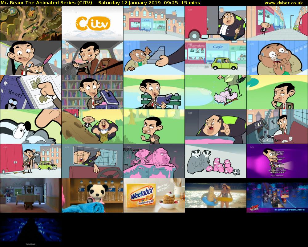 Mr. Bean: The Animated Series (CITV) Saturday 12 January 2019 09:25 - 09:40
