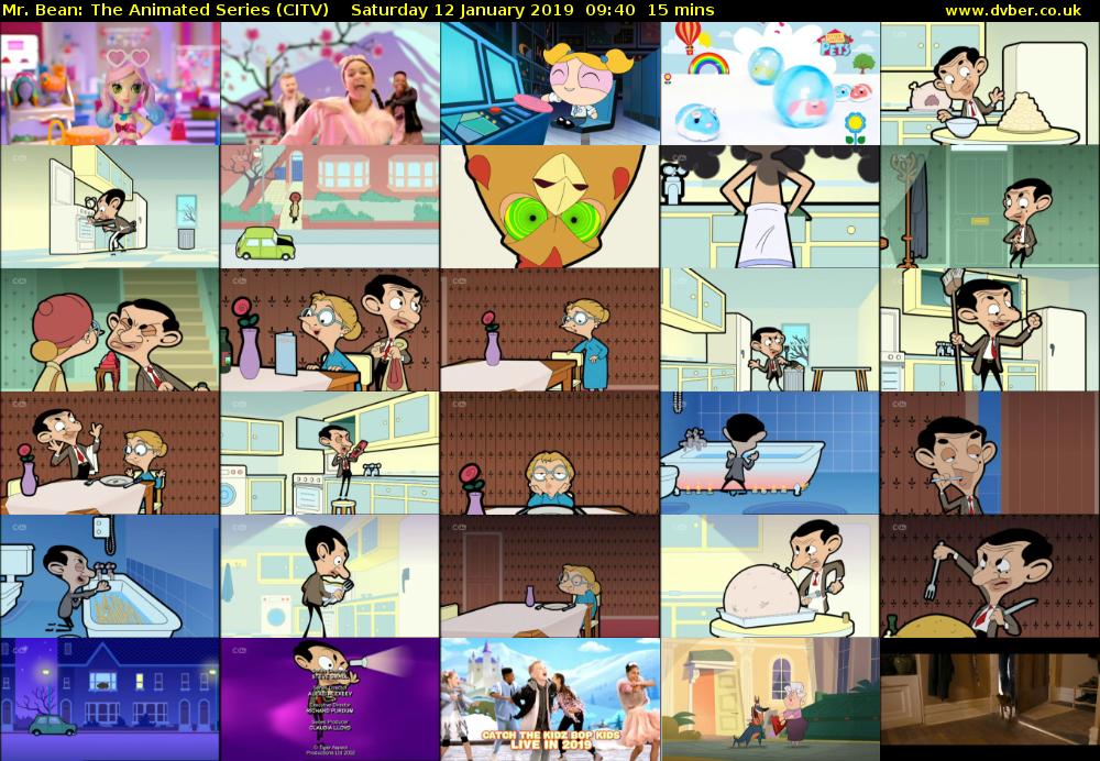 Mr. Bean: The Animated Series (CITV) Saturday 12 January 2019 09:40 - 09:55