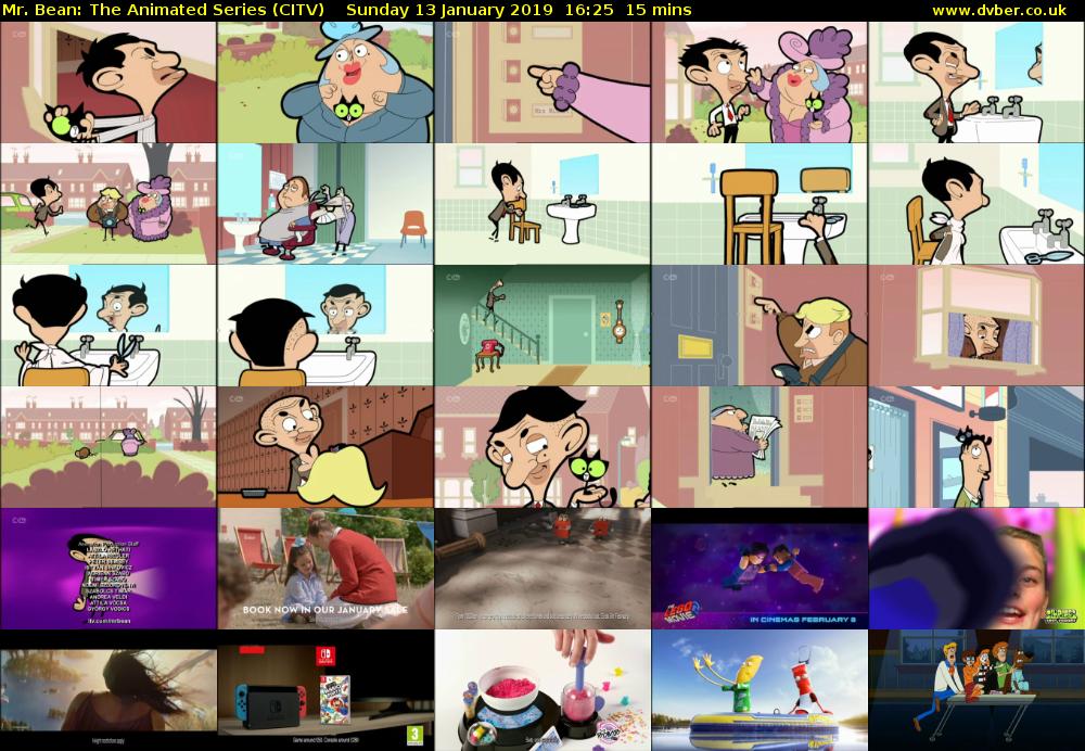 Mr. Bean: The Animated Series (CITV) Sunday 13 January 2019 16:25 - 16:40