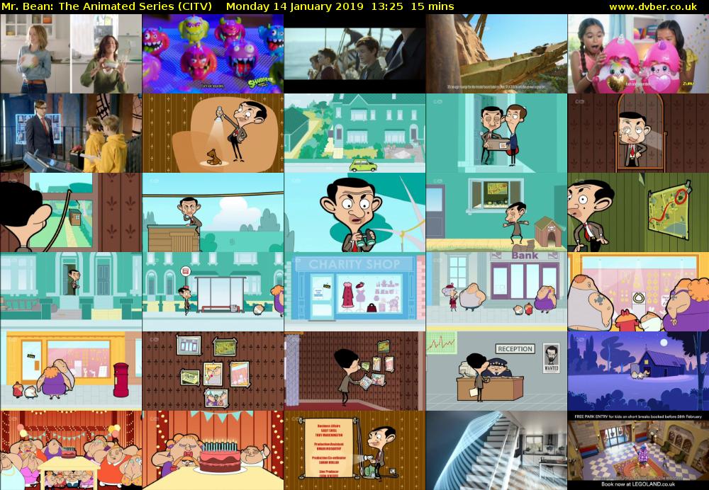 Mr. Bean: The Animated Series (CITV) Monday 14 January 2019 13:25 - 13:40