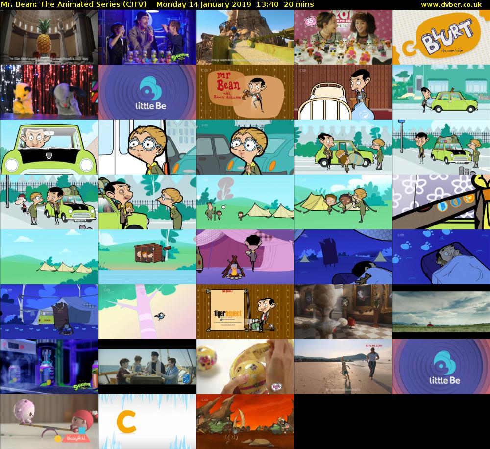 Mr. Bean: The Animated Series (CITV) Monday 14 January 2019 13:40 - 14:00
