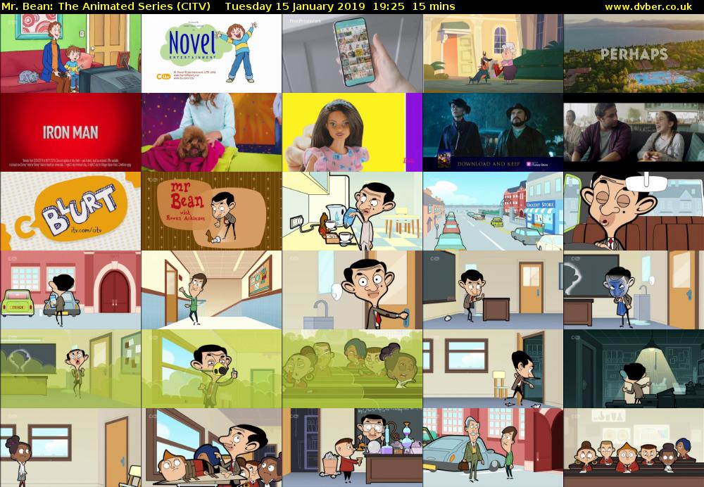 Mr. Bean: The Animated Series (CITV) Tuesday 15 January 2019 19:25 - 19:40