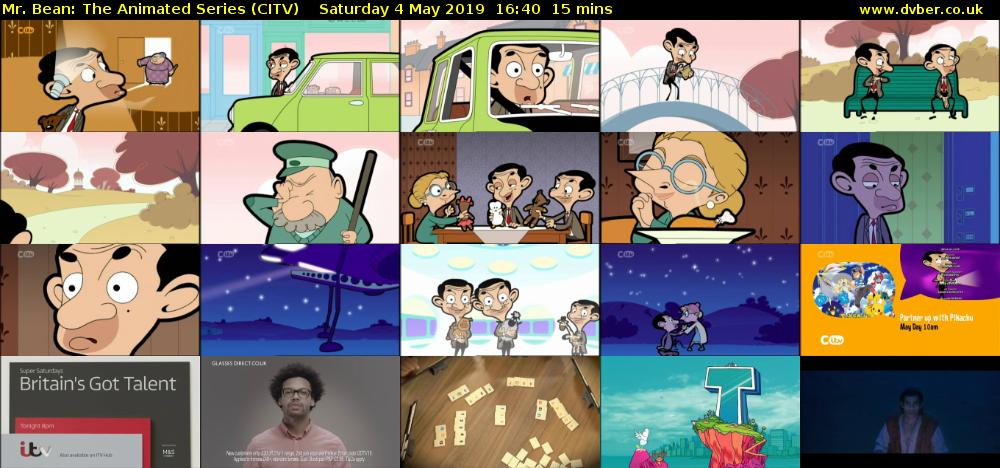 Mr. Bean: The Animated Series (CITV) Saturday 4 May 2019 16:40 - 16:55