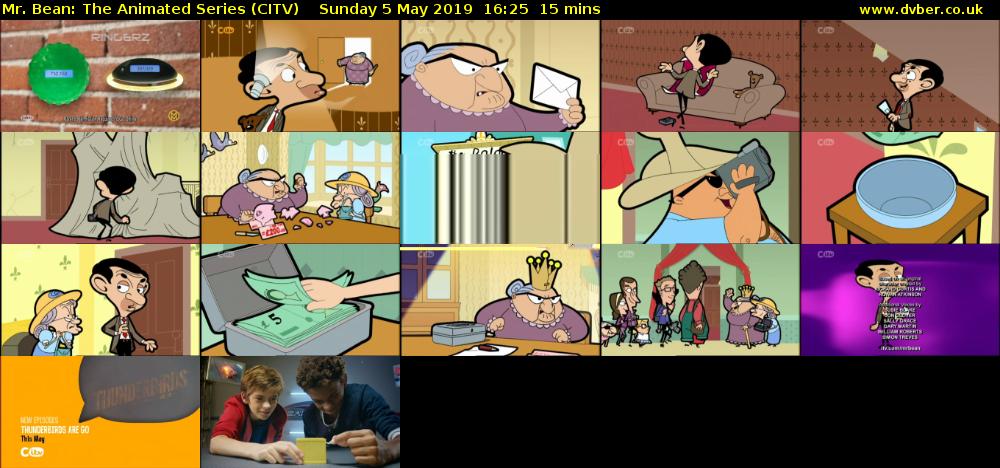 Mr. Bean: The Animated Series (CITV) Sunday 5 May 2019 16:25 - 16:40