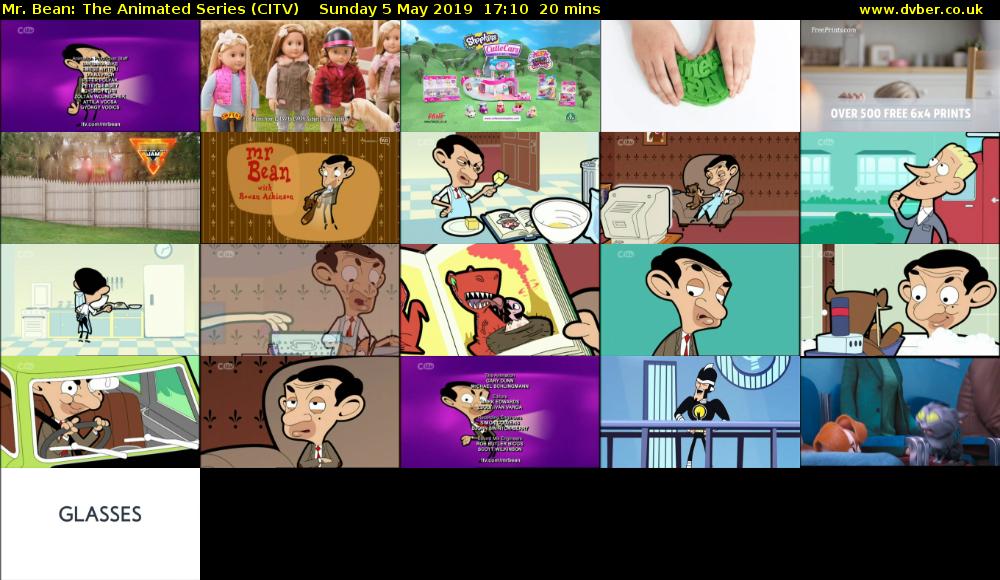 Mr. Bean: The Animated Series (CITV) Sunday 5 May 2019 17:10 - 17:30