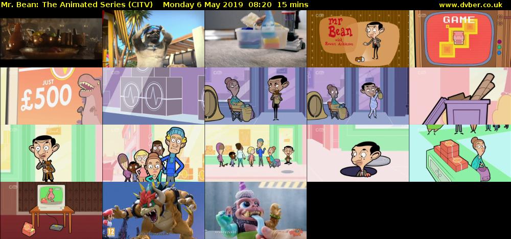 Mr. Bean: The Animated Series (CITV) Monday 6 May 2019 08:20 - 08:35