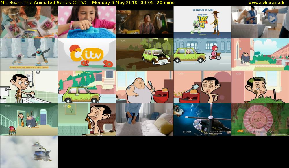 Mr. Bean: The Animated Series (CITV) Monday 6 May 2019 09:05 - 09:25