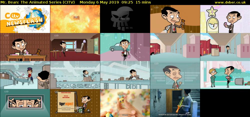 Mr. Bean: The Animated Series (CITV) Monday 6 May 2019 09:25 - 09:40