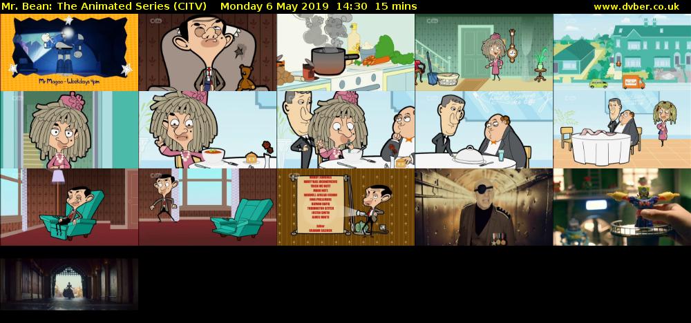 Mr. Bean: The Animated Series (CITV) Monday 6 May 2019 14:30 - 14:45