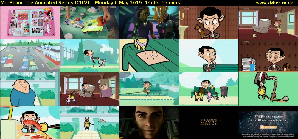Mr. Bean: The Animated Series (CITV) Monday 6 May 2019 14:45 - 15:00