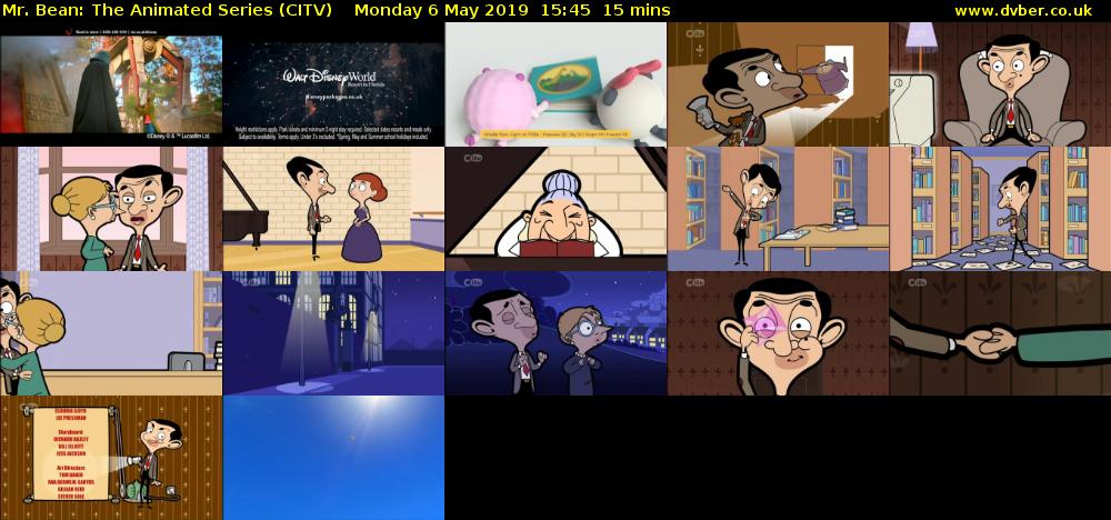Mr. Bean: The Animated Series (CITV) Monday 6 May 2019 15:45 - 16:00