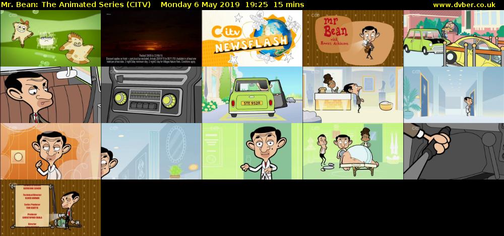 Mr. Bean: The Animated Series (CITV) Monday 6 May 2019 19:25 - 19:40