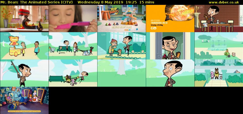 Mr. Bean: The Animated Series (CITV) Wednesday 8 May 2019 19:25 - 19:40
