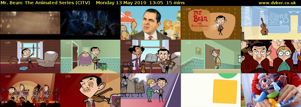 Mr. Bean: The Animated Series (CITV) Monday 13 May 2019 13:05 - 13:20