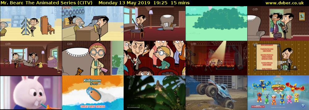 Mr. Bean: The Animated Series (CITV) Monday 13 May 2019 19:25 - 19:40