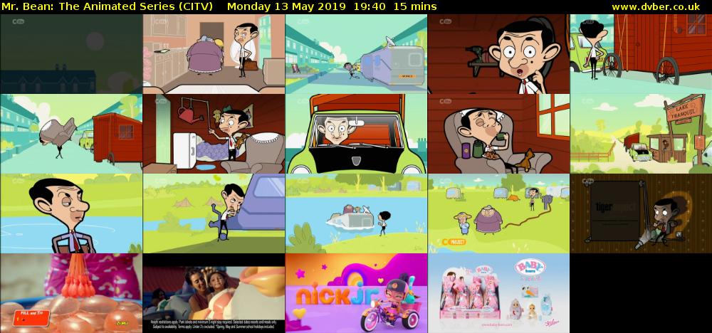 Mr. Bean: The Animated Series (CITV) Monday 13 May 2019 19:40 - 19:55