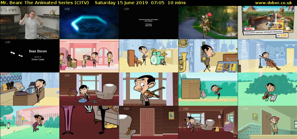 Mr. Bean: The Animated Series (CITV) Saturday 15 June 2019 07:05 - 07:15