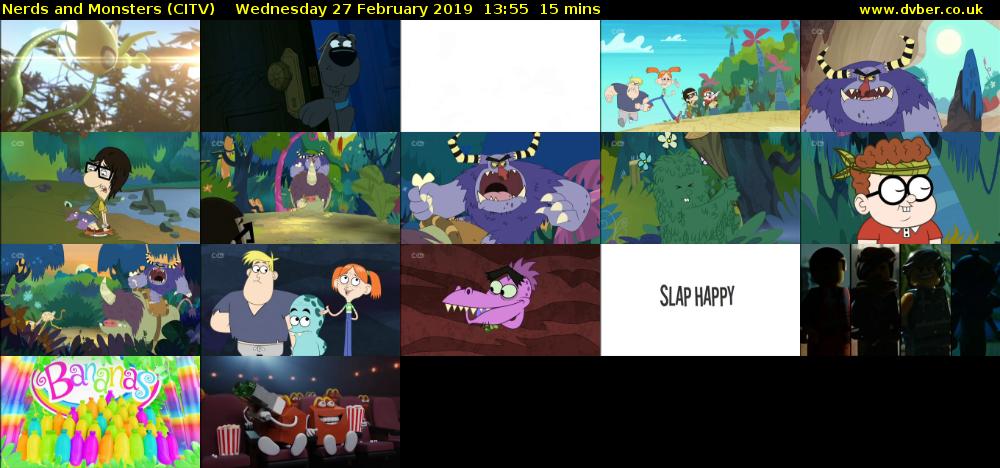 Nerds and Monsters (CITV) Wednesday 27 February 2019 13:55 - 14:10