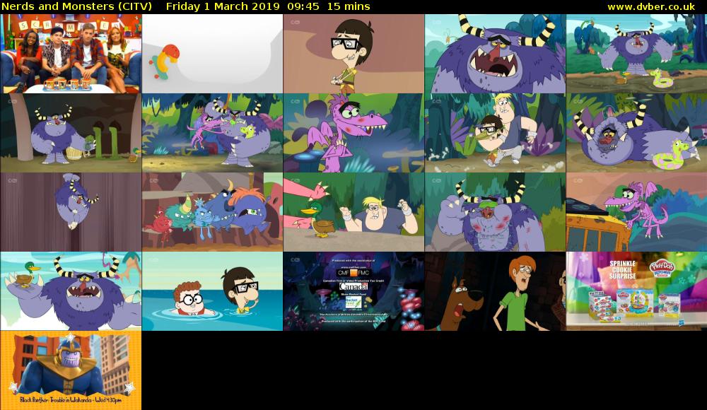 Nerds and Monsters (CITV) Friday 1 March 2019 09:45 - 10:00