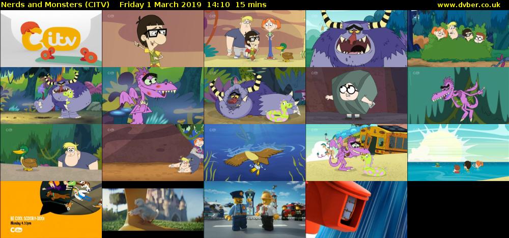 Nerds and Monsters (CITV) Friday 1 March 2019 14:10 - 14:25