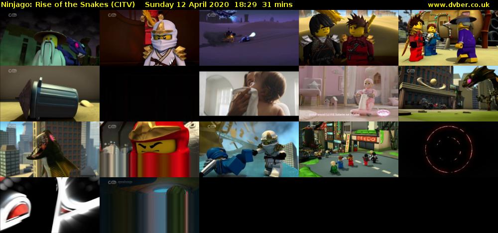 Ninjago: Rise of the Snakes (CITV) Sunday 12 April 2020 18:29 - 19:00