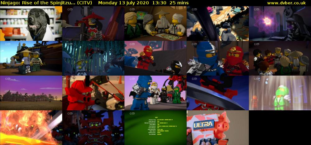 Ninjago: Rise of the Spinjitzu... (CITV) Monday 13 July 2020 13:30 - 13:55