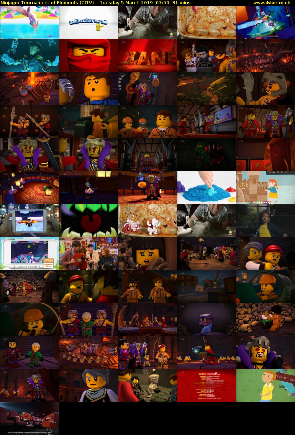 Ninjago: Tournament of Elements (CITV) Tuesday 5 March 2019 07:50 - 08:21