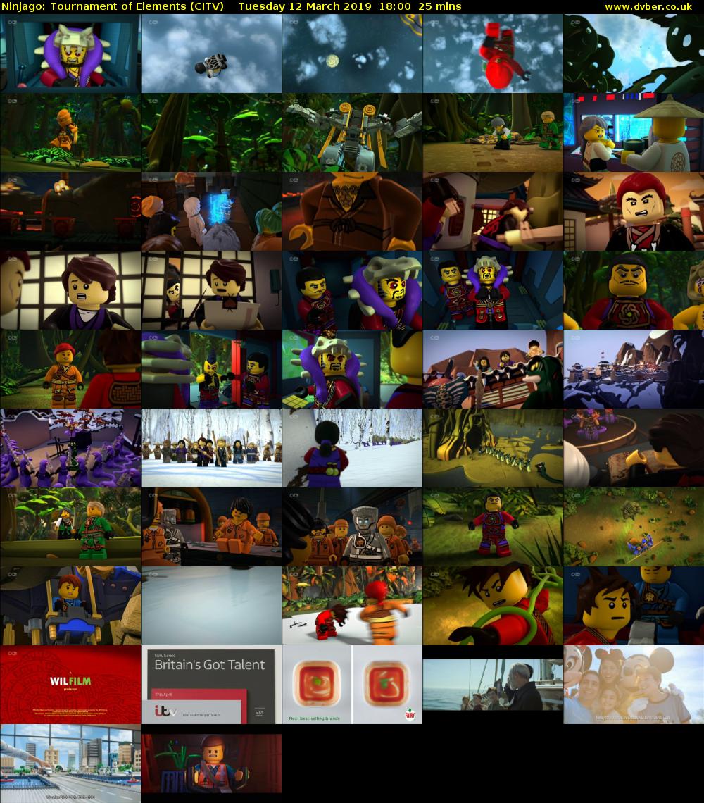 Ninjago: Tournament of Elements (CITV) Tuesday 12 March 2019 18:00 - 18:25
