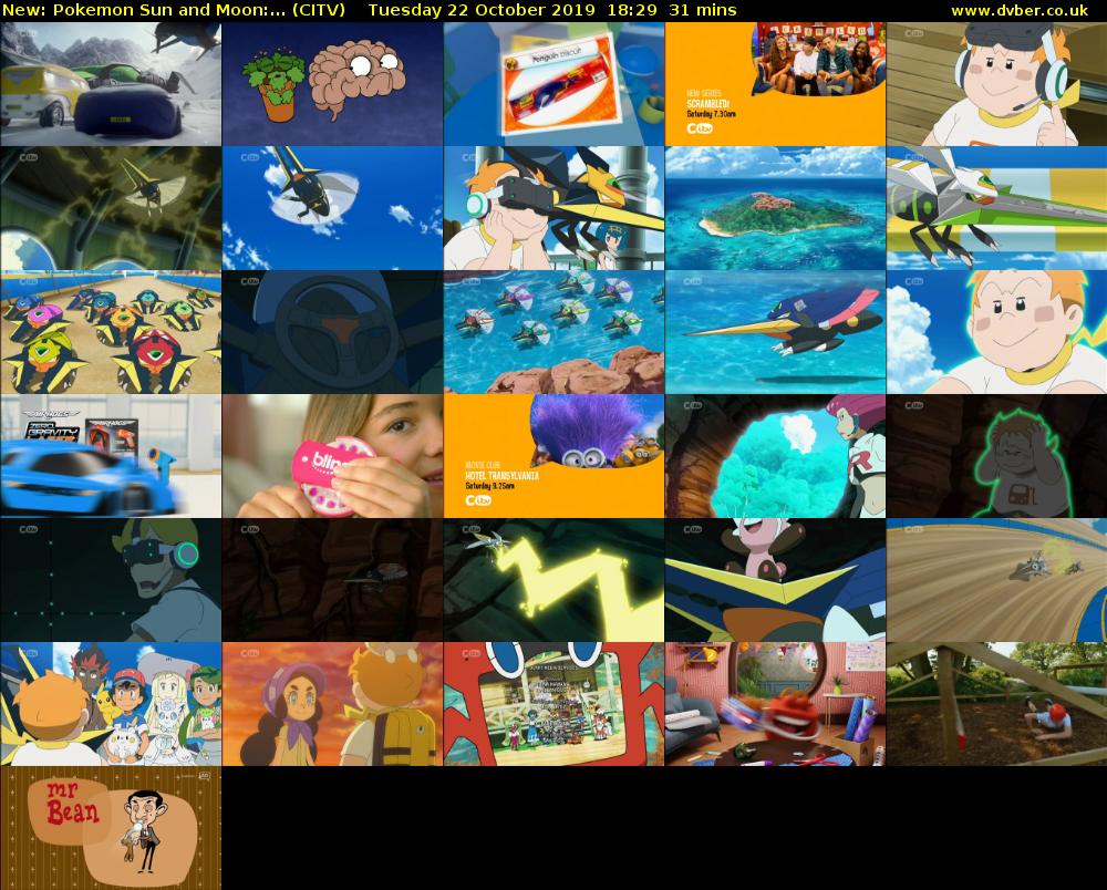 Pokemon Sun and Moon:... (CITV) Tuesday 22 October 2019 18:29 - 19:00