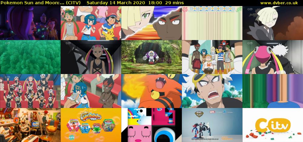 Pokemon Sun and Moon:... (CITV) Saturday 14 March 2020 18:00 - 18:29