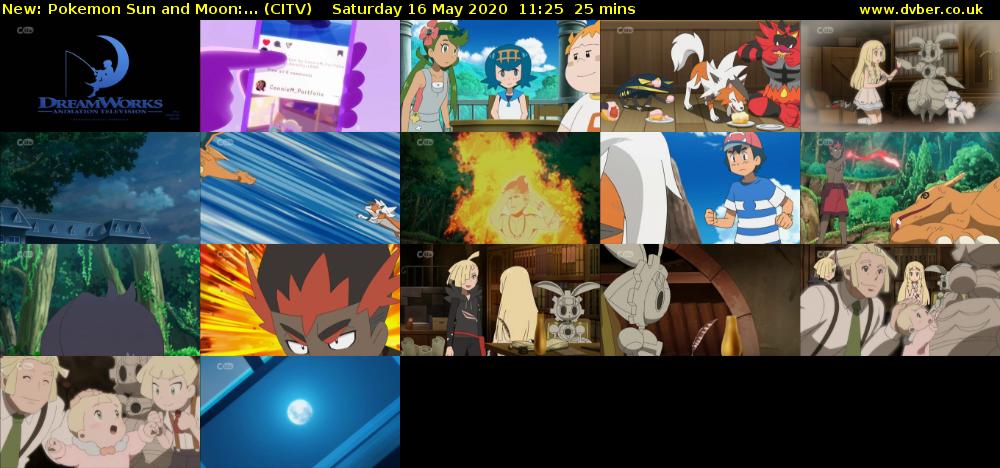Pokemon Sun and Moon:... (CITV) Saturday 16 May 2020 11:25 - 11:50