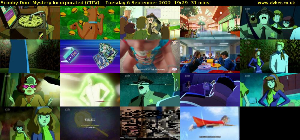 Scooby-Doo! Mystery Incorporated (CITV) Tuesday 6 September 2022 19:29 - 20:00