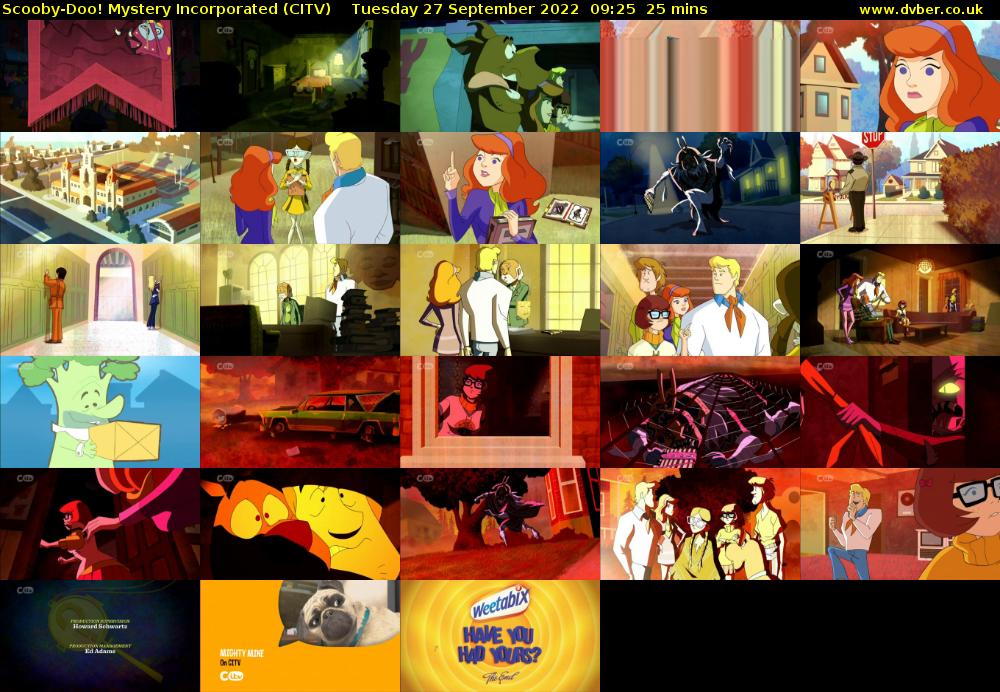 Scooby-Doo! Mystery Incorporated (CITV) Tuesday 27 September 2022 09:25 - 09:50