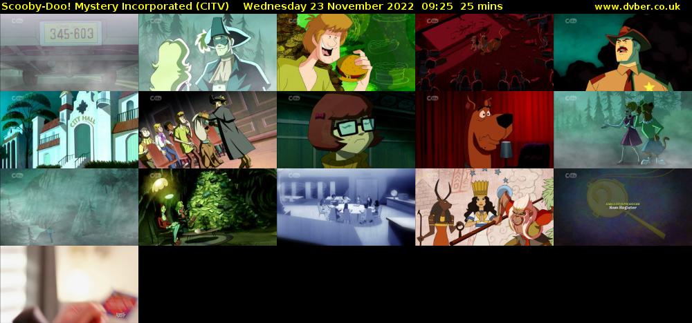 Scooby-Doo! Mystery Incorporated (CITV) Wednesday 23 November 2022 09:25 - 09:50