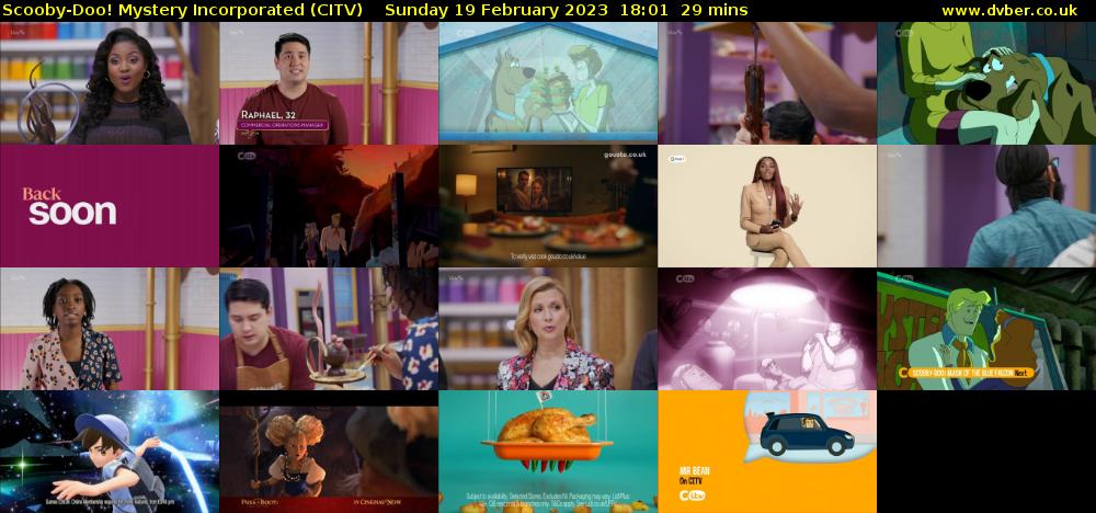 Scooby-Doo! Mystery Incorporated (CITV) Sunday 19 February 2023 18:01 - 18:30