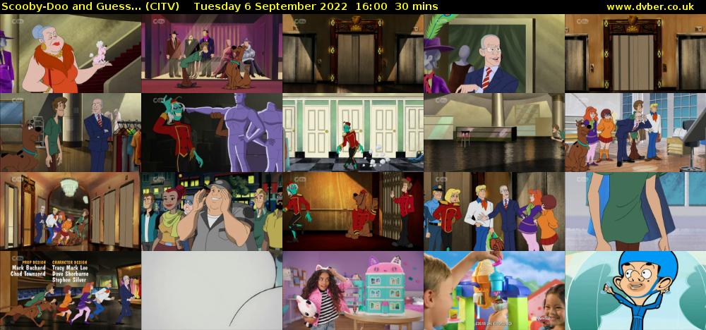 Scooby-Doo and Guess... (CITV) Tuesday 6 September 2022 16:00 - 16:30