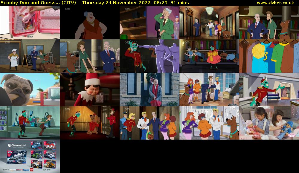 Scooby-Doo and Guess... (CITV) Thursday 24 November 2022 08:29 - 09:00