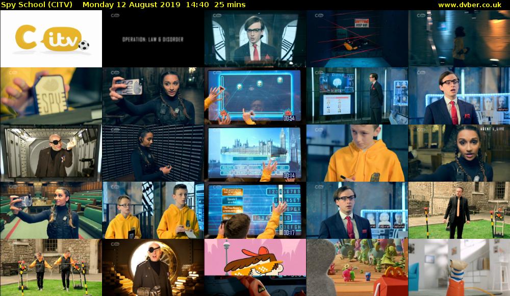 Spy School (CITV) Monday 12 August 2019 14:40 - 15:05