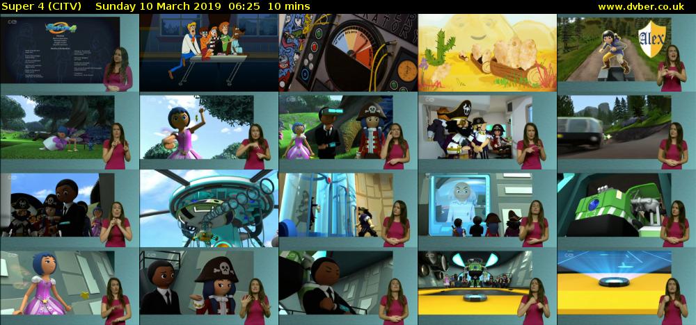 Super 4 (CITV) Sunday 10 March 2019 06:25 - 06:35