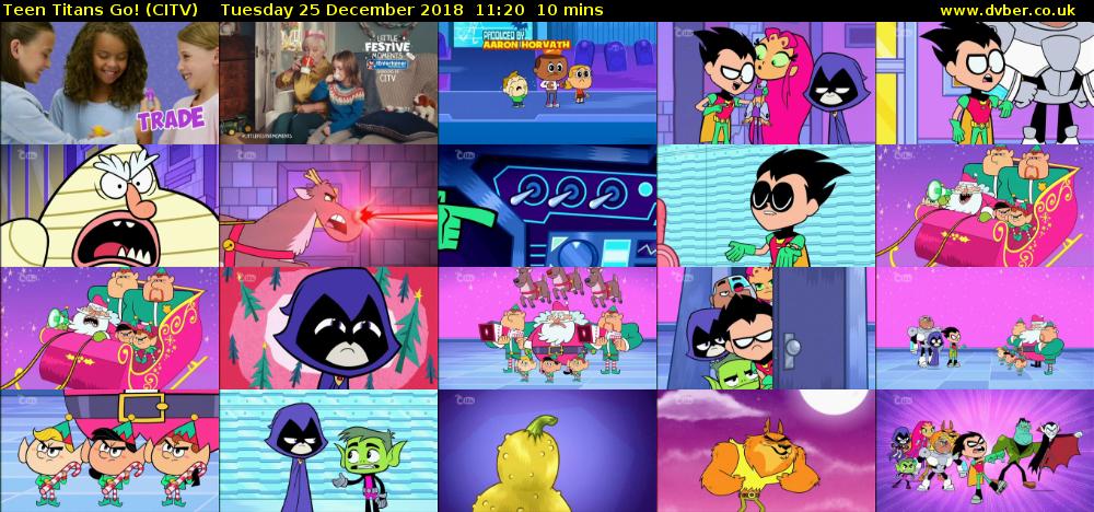 Teen Titans Go! (CITV) Tuesday 25 December 2018 11:20 - 11:30